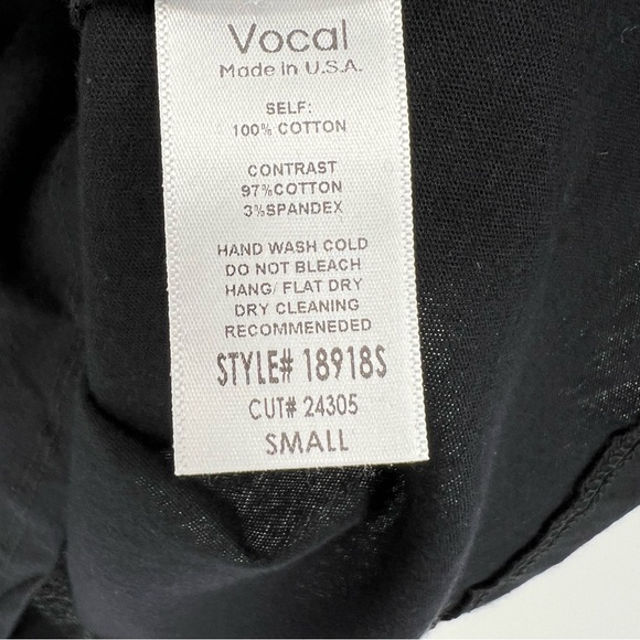 Vocal Top Women’s Black Mesh And Rhinestone Accented T-Shirt Short Sleeve NWOT - Picture 8 of 8